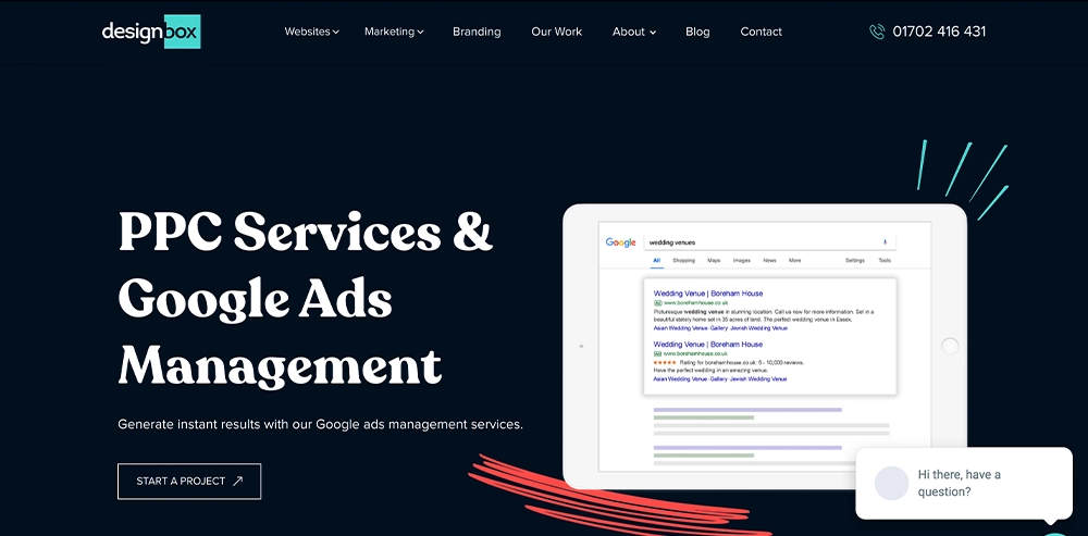 Design Box PPC Services & Google Ads Management in Essex