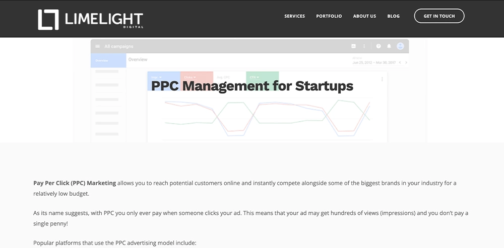 Limilight Digital PPC Management and Google Ads Agency for Startups in Loughborough