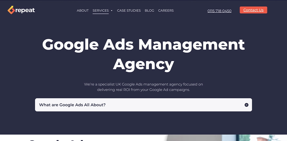 Repeat Digital Google Ads Management Agency in Nottingham
