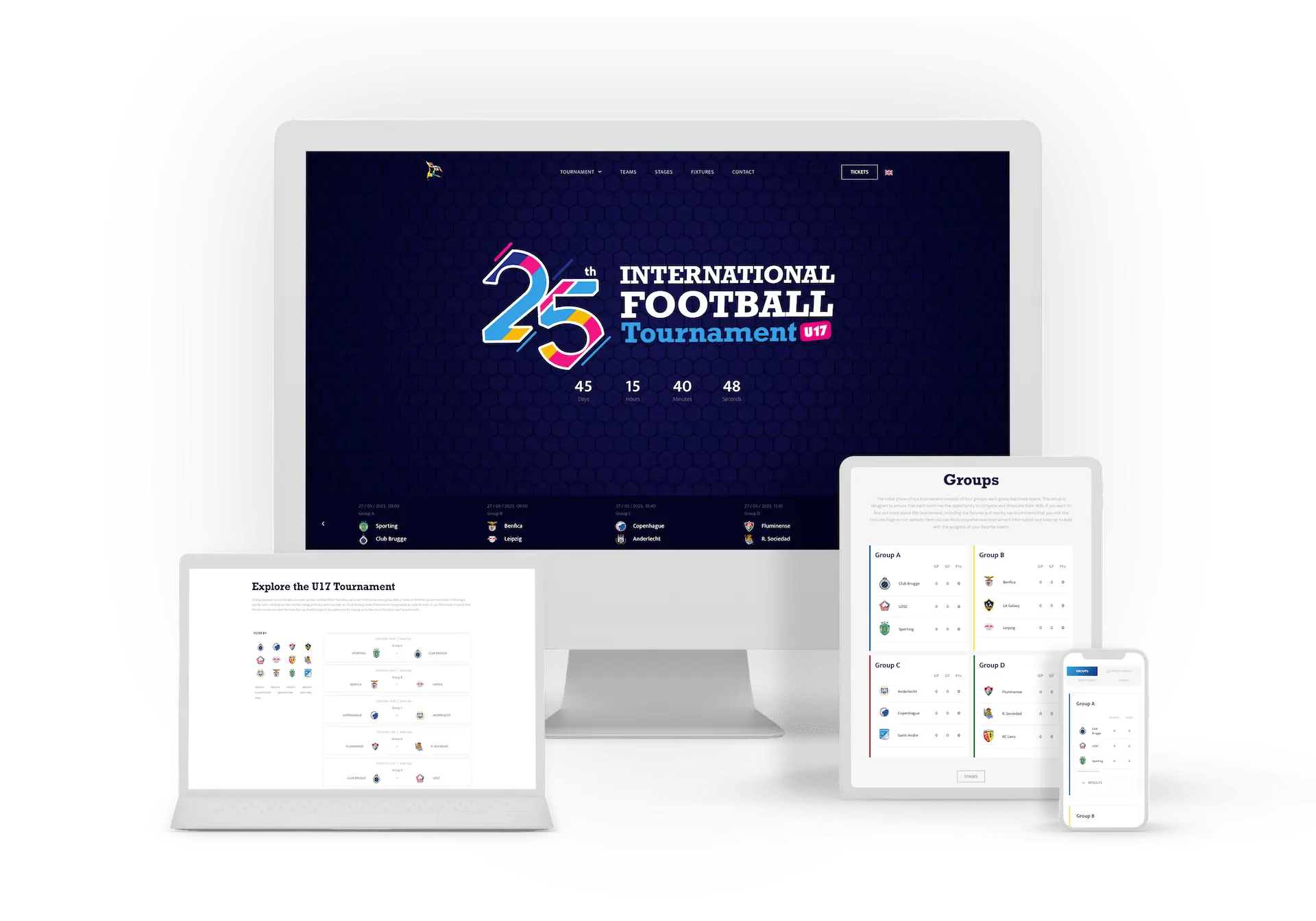 U17 Football Tournament Sport Website